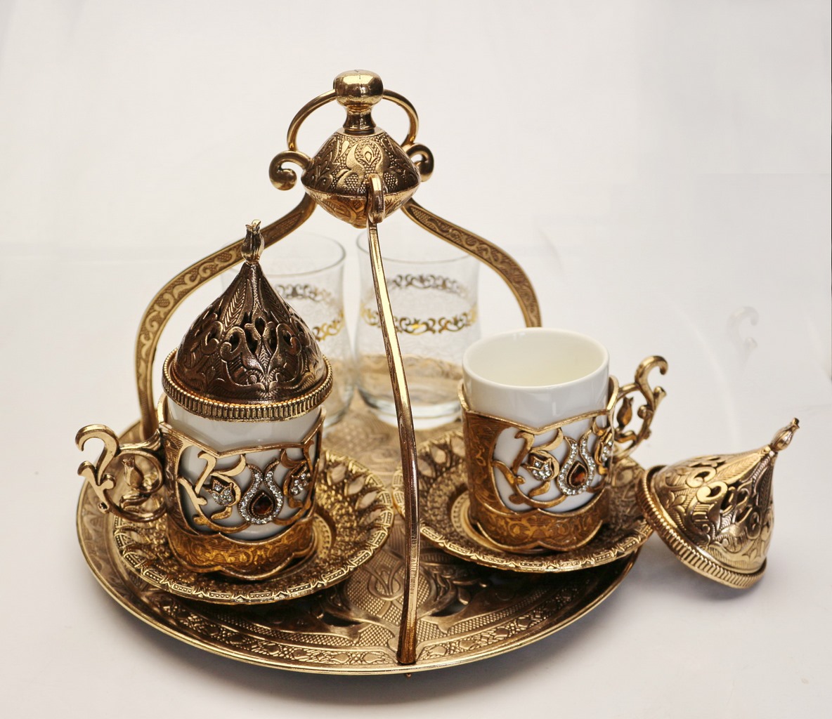 Кофейно чайный набор. Чайный сервиз Кубачи. Кофейный набор. Кофейный сервиз. Турецкий кофейный набор.